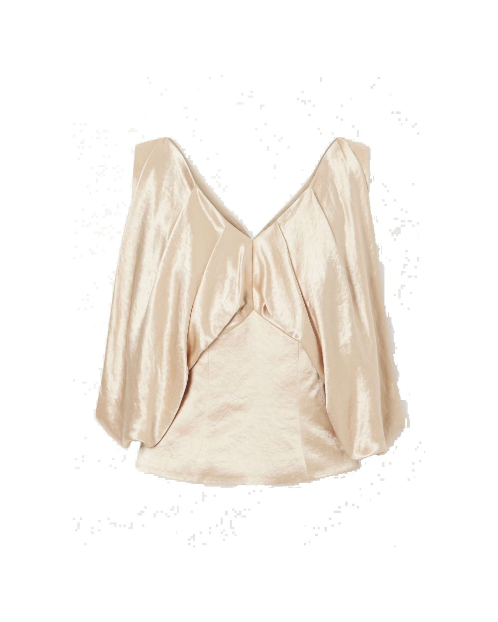 Abadia Laila Pleated Satin Blouse