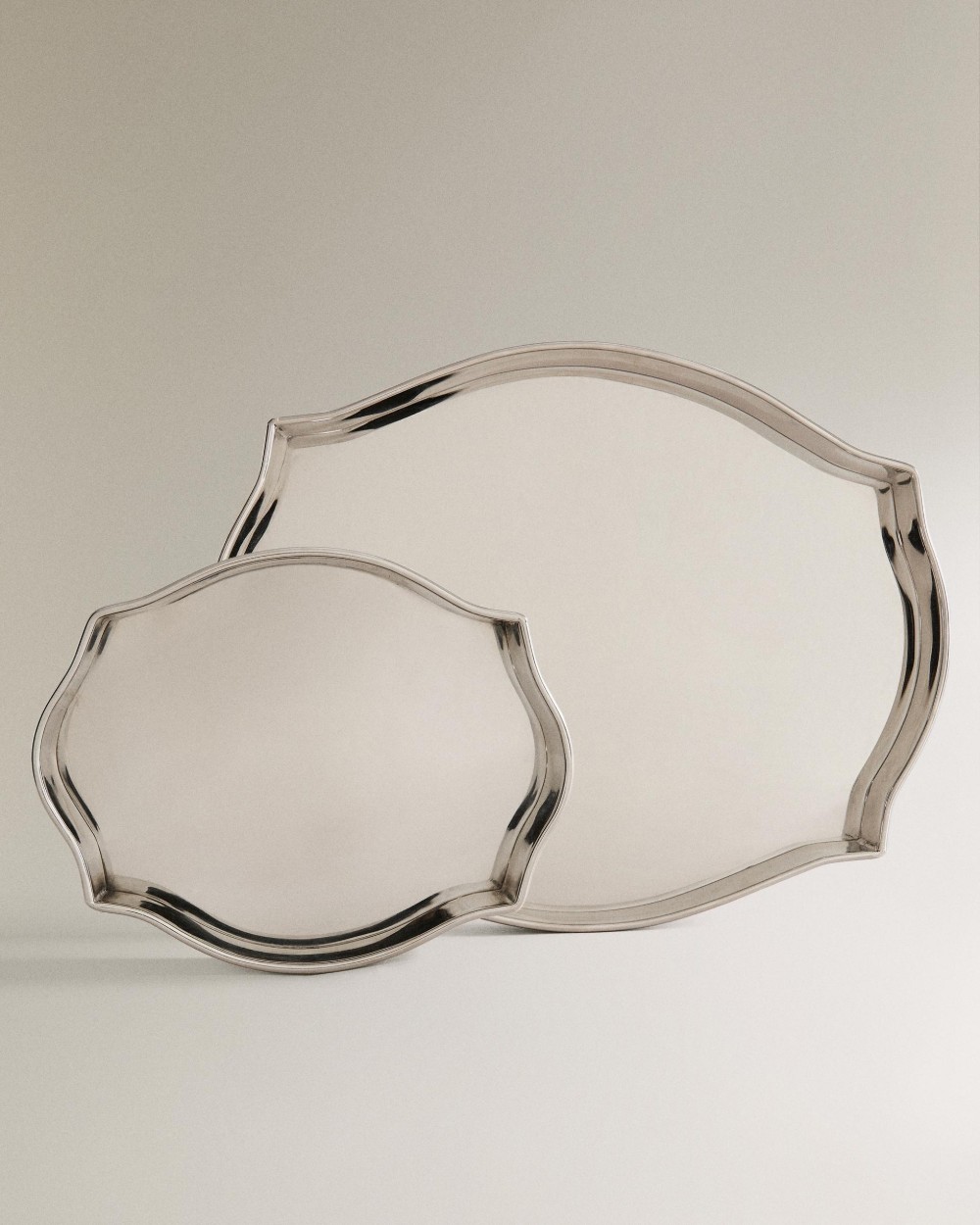 Zara Scalloped Silver Tray